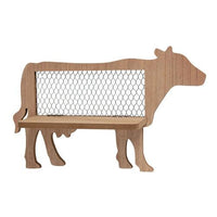 Folding Chicken Wire & Wood Cow Shelf - The Fox Decor