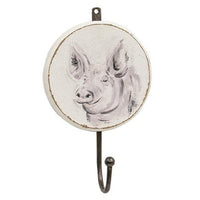 Wooden Farmhouse Pig Wall Hook - The Fox Decor