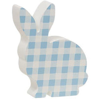 Blue & White Buffalo Check Chunky Bunny - The Fox Decor