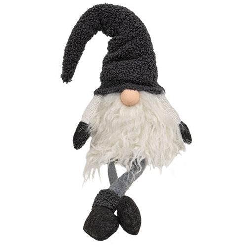 Dangle Leg Plush Gnome w Gray Hat - The Fox Decor