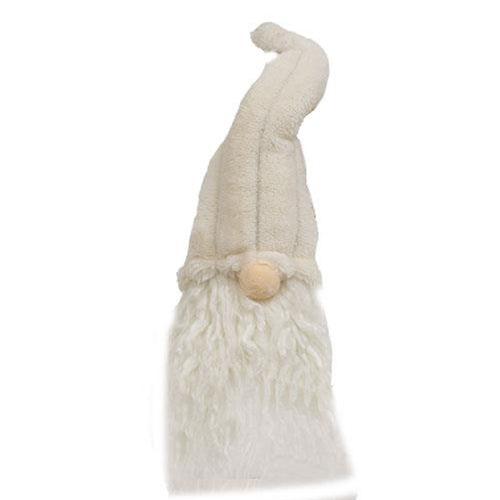 Sm Plush Cream Gnome w Ribbed Hat - The Fox Decor