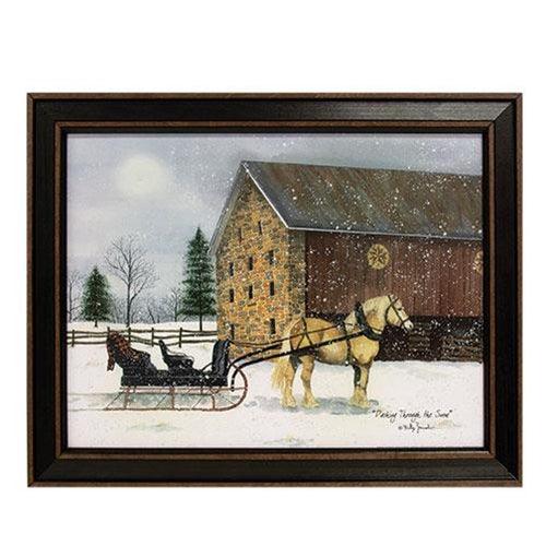 Dashing Through the Snow Framed Print 12x16 - The Fox Decor