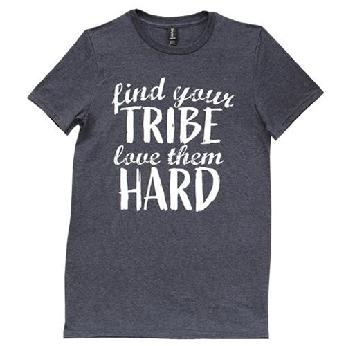 Find Your Tribe T-Shirt Heather Dark Gray  Large