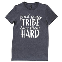 Thumbnail for Find Your Tribe T-Shirt Heather Dark Gray  Large