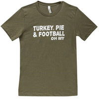 Thumbnail for Turkey Pie & Football T-Shirt Heather City Green Small