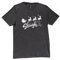 Thumbnail for Sleigh All Day T-Shirt Heather Dark Gray Small