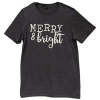 Thumbnail for Merry & Bright T-Shirt (White Ink) Small