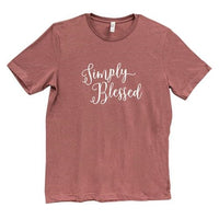 Thumbnail for Simply Blessed T-Shirt Heather Mauve Small