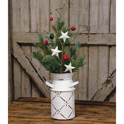 Medium Red Green White Jingle Bell & Star Pick 2075 - The Fox Decor