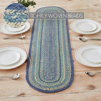 Jolie Jute Oval Runner 12x48 - The Fox Decor