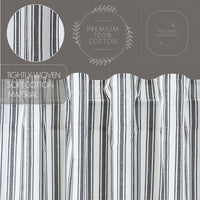 Sawyer Mill Black Ticking Stripe Blackout Panel Curtain 84x40 VHC Brands - The Fox Decor