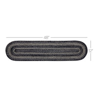 Sawyer Mill Black White Jute Oval Runner 12x48 - The Fox Decor