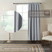 Sawyer Mill Blue Ticking Stripe Blackout Panel 84x40 VHC Brands - The Fox Decor