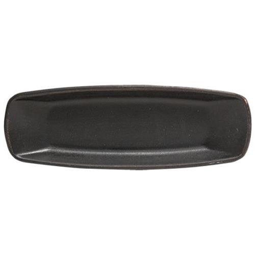 Black Squared Oval Dish - The Fox Decor