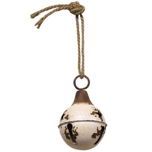 Aged White Jingle Bell 4 - The Fox Decor