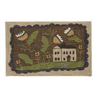 Whimsey Cottage Hooked Rug 2'x3' - The Fox Decor