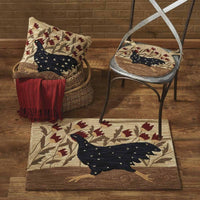 Chicken Run Rooster Hooked Rug 2'x3' (24