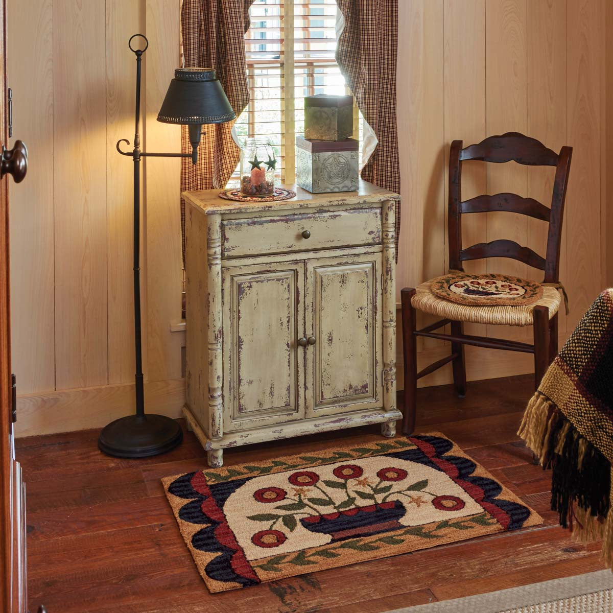 Flower Basket Hooked Rug - 24" x 36" Park Designs - The Fox Decor