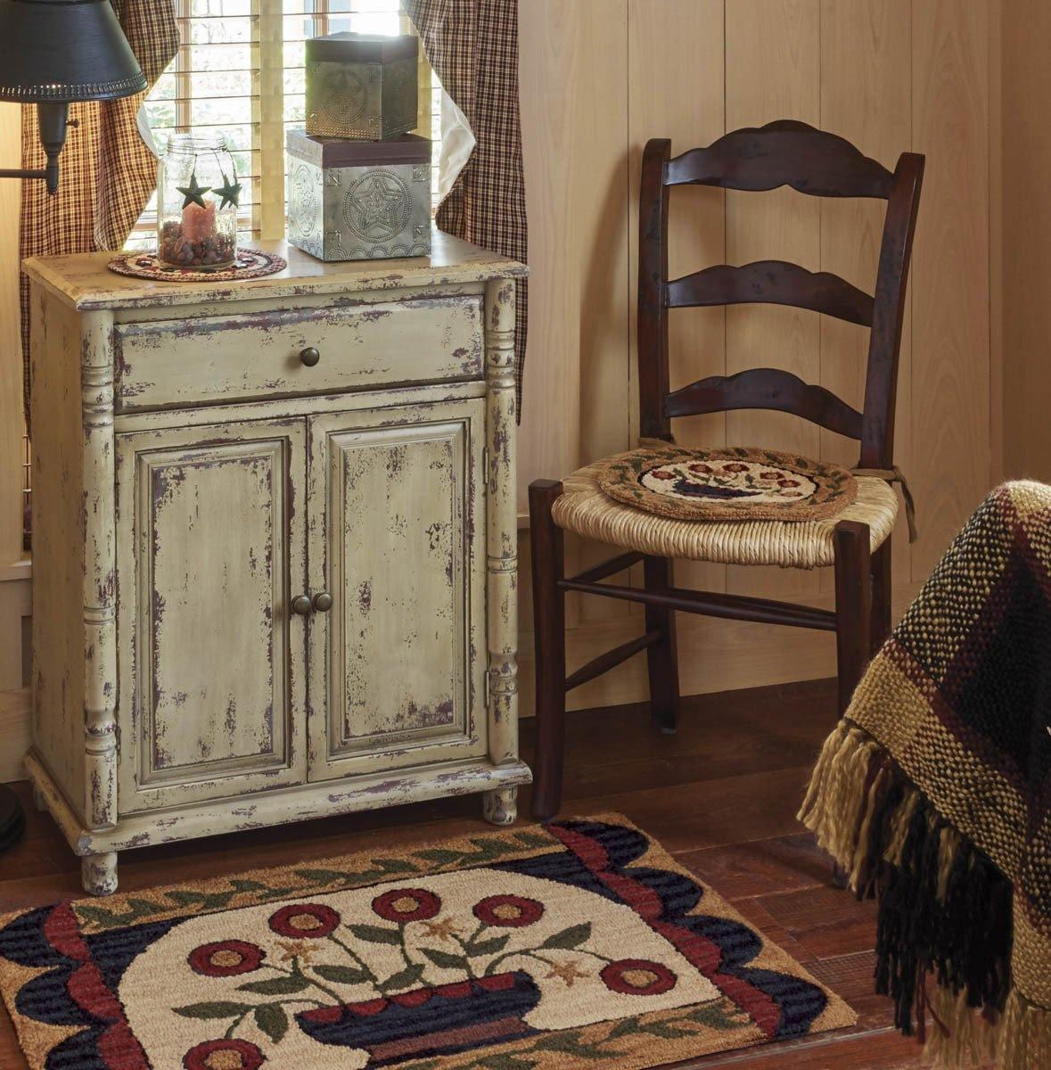 Flower Basket Hooked Chair Pad Park Designs - The Fox Decor