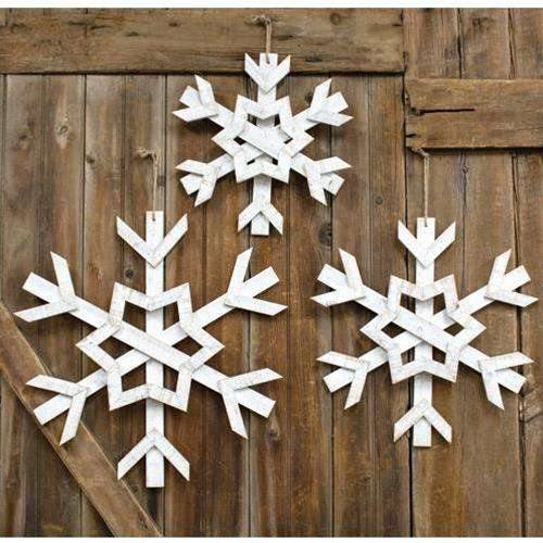 Wooden Jumbo Snowflake, 24" - The Fox Decor