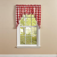 Wicklow Ruffled Swags - Red 72x36 Park Designs - The Fox Decor