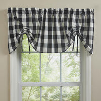 Wicklow Check Valance - Farmhouse Black & Cream Park designs - The Fox Decor