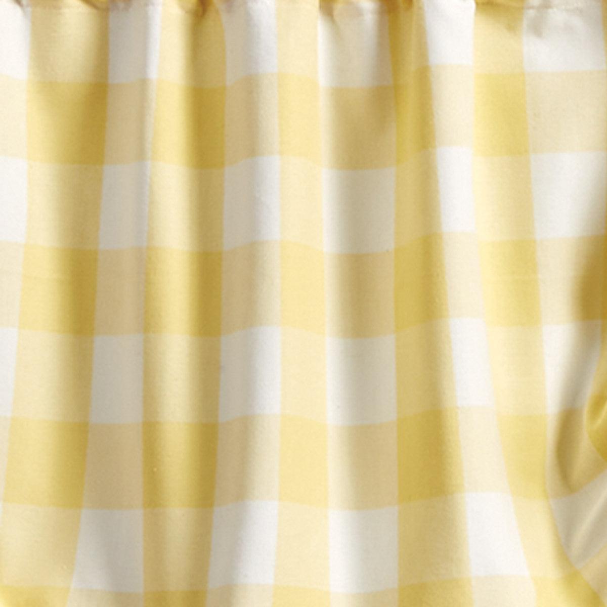 Wicklow Check Valance - Farmhouse Yellow 60"x20" Park Designs - The Fox Decor