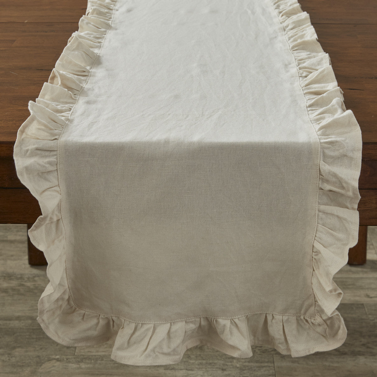 Ruffle Table Runner - 72"L - Stone Park Designs - The Fox Decor