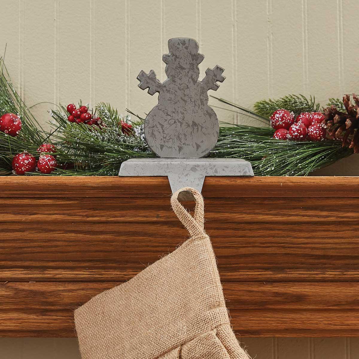 Snowman Stocking Hanger Galvinized - Park Designs - The Fox Decor