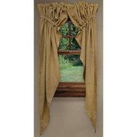 2/Set, Burlap Natural Prairie Curtains - The Fox Decor