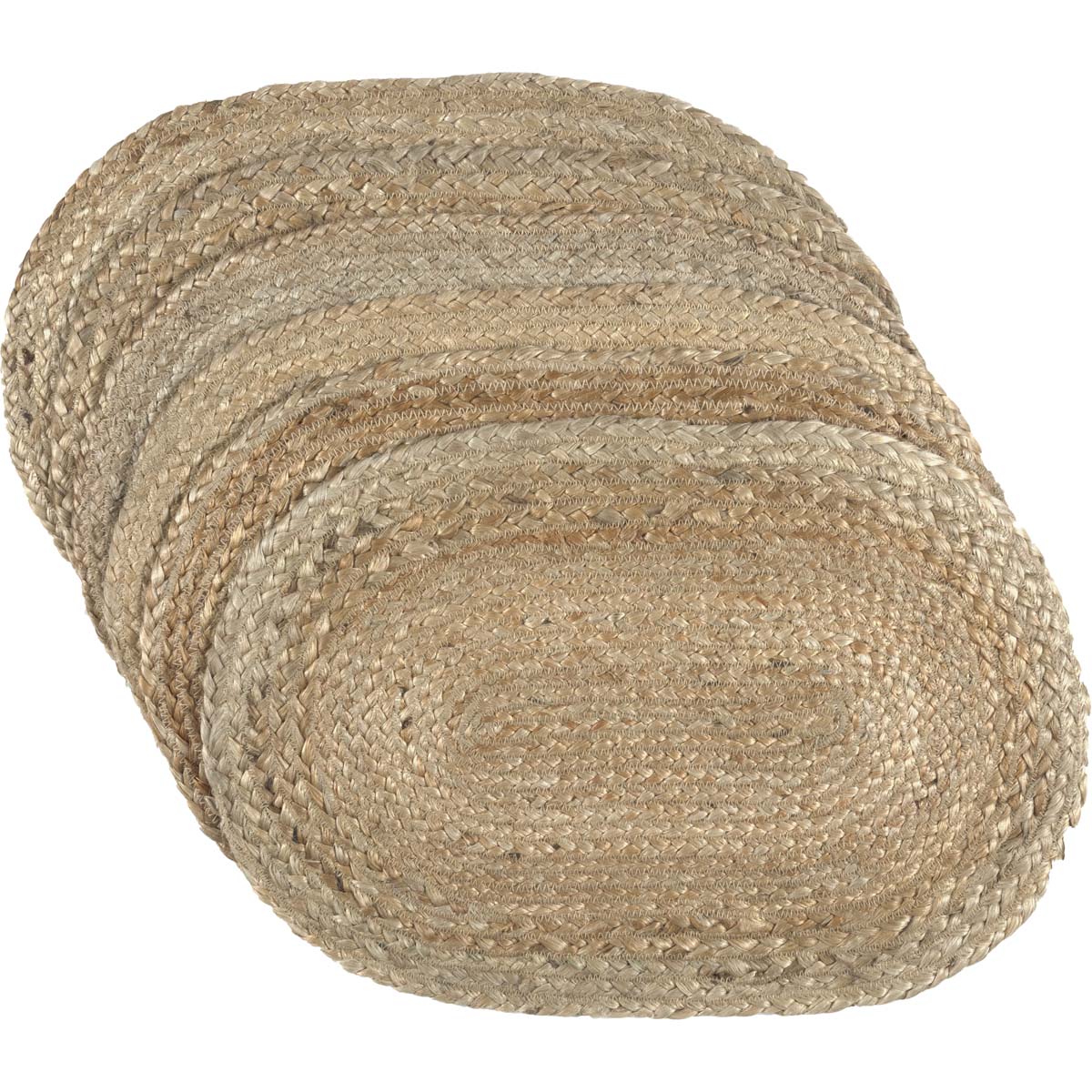 Natural Jute Braided Placemats Set of 6 - VHC Brands