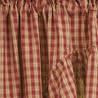 Sturbridge Plaid Ruffle Swags - Wine 72x36 Park Designs - The Fox Decor