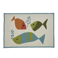 Fabulous Fish Hooked Rug - 2' x 3' Park Designs - The Fox Decor