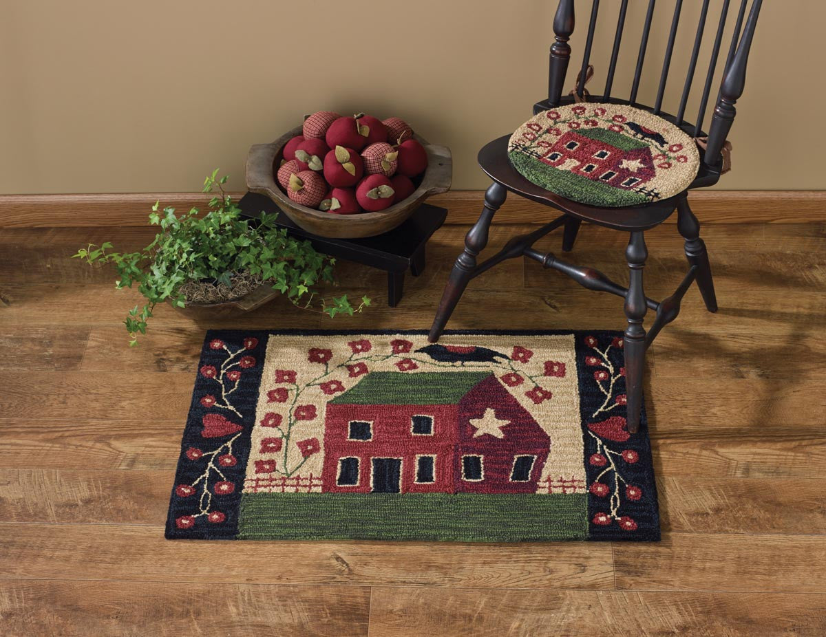Red House Hooked Rug - 24" x 36" Park Designs - The Fox Decor