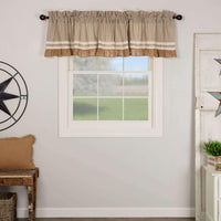 Kendra Stripe Black Valance Curtain 19x90 - The Fox Decor