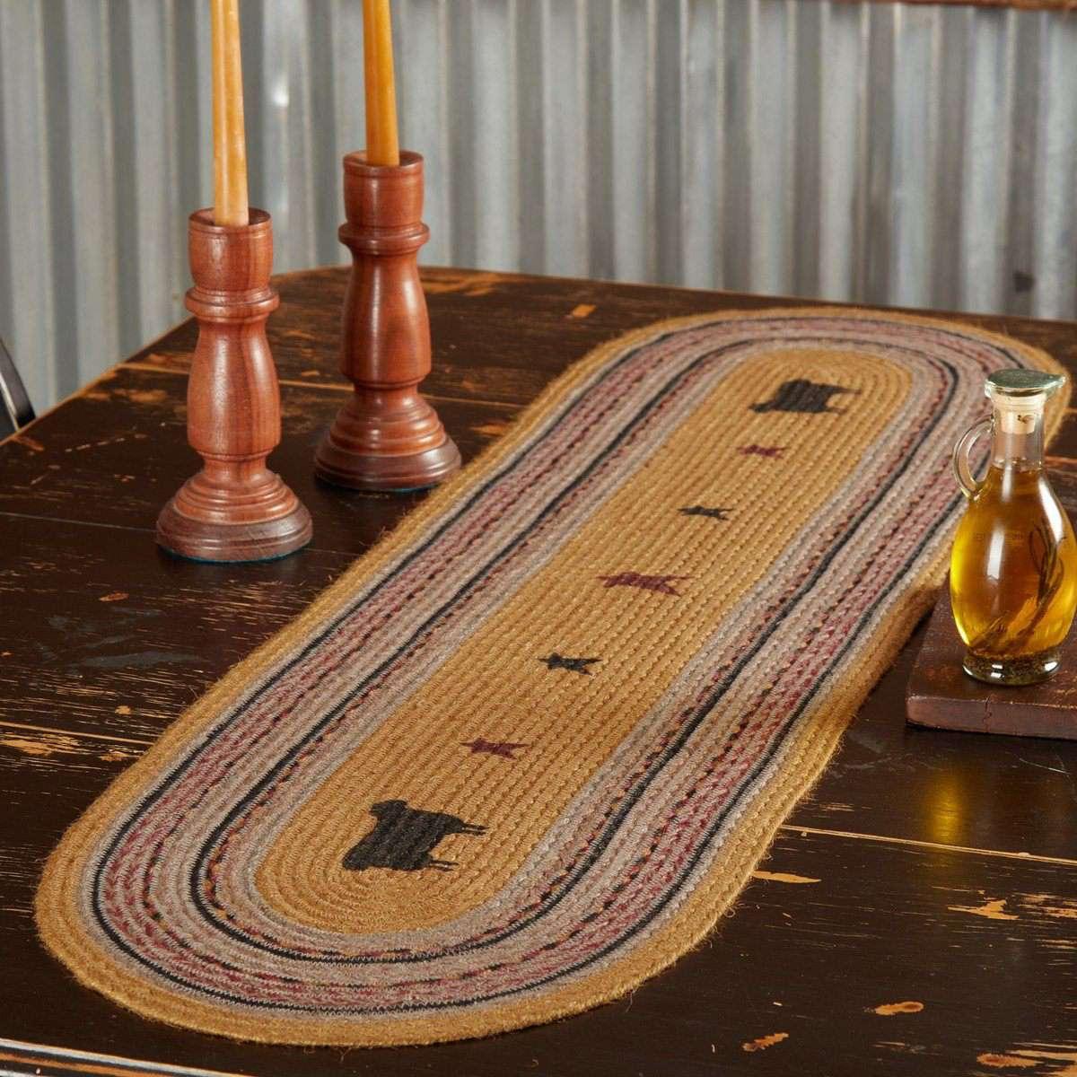 Heritage Farms Sheep Jute Braided Table Runner - The Fox Decor