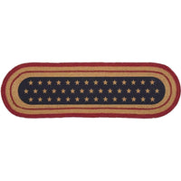 Liberty Stars Flag Jute Braided Table Runner - The Fox Decor
