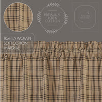 Sawyer Mill Charcoal Plaid Tier Curtain Set VHC Brands - The Fox Decor