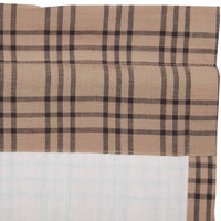 Sawyer Mill Charcoal Plaid Tier Curtain Set VHC Brands - The Fox Decor