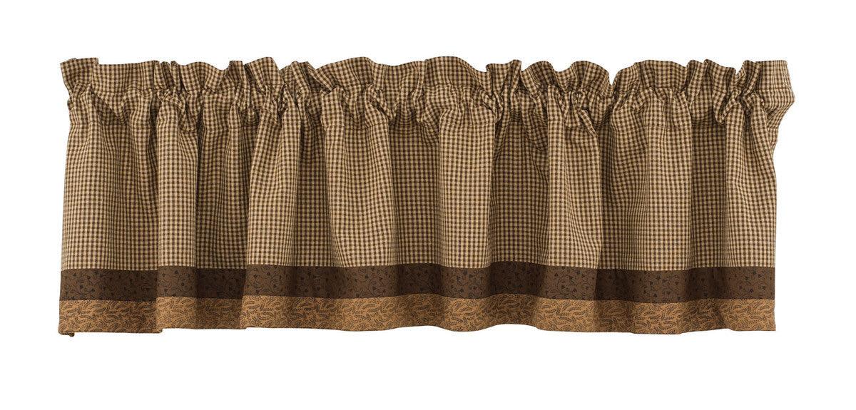 Shades Of Brown Valance - Border Park designs - The Fox Decor