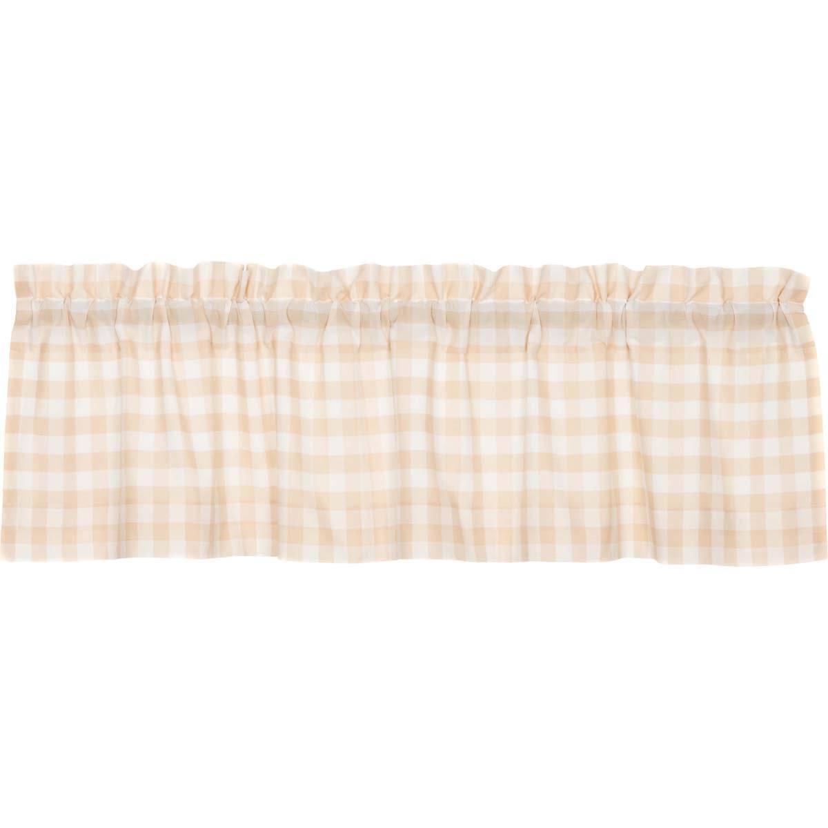 Annie Buffalo Tan Check Valance Curtain 16x60 - The Fox Decor