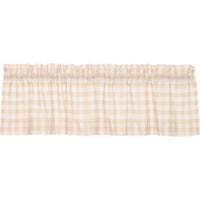 Annie Buffalo Tan Check Valance Curtain 16x60 - The Fox Decor