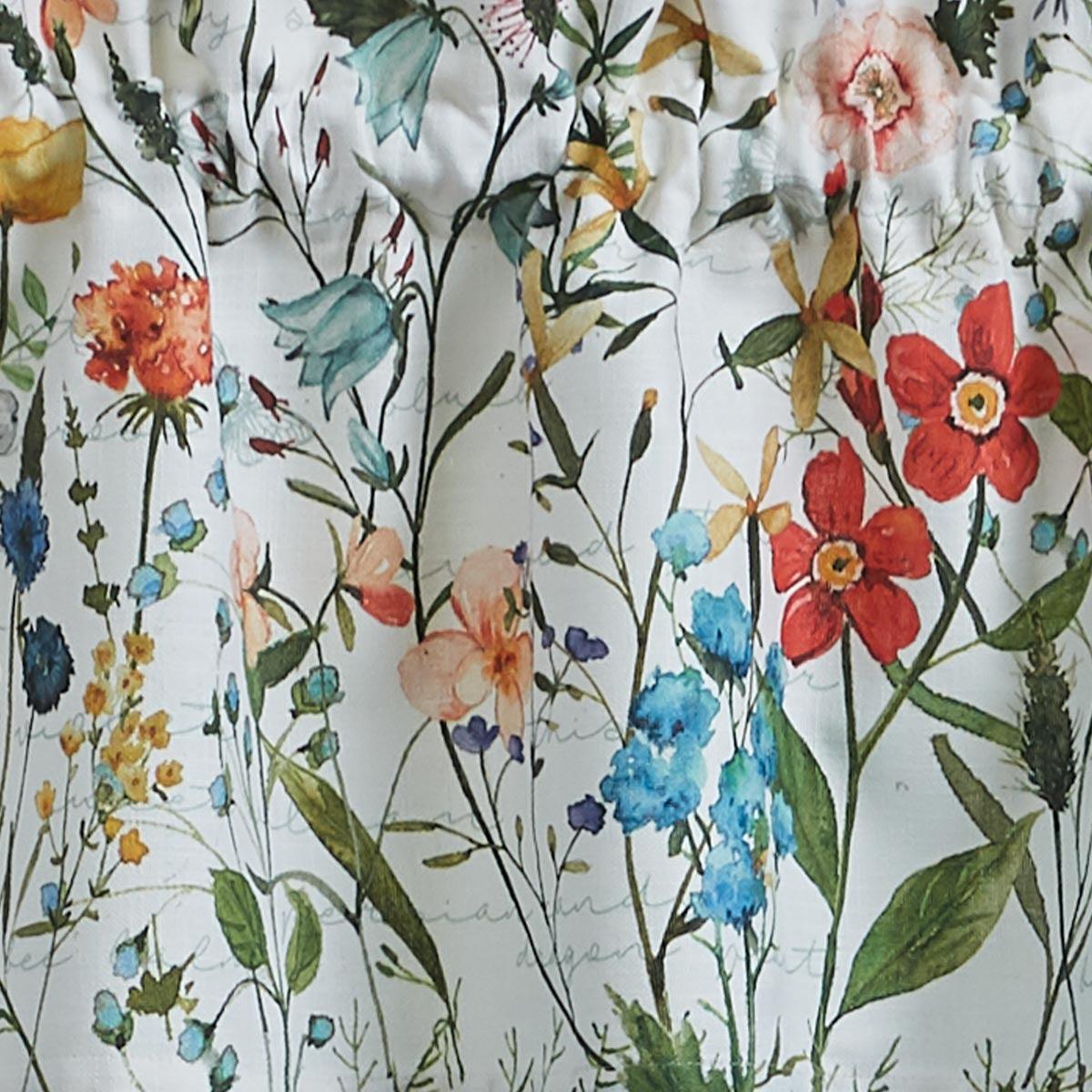 Wildflower Sketchbook Valance Park designs - The Fox Decor