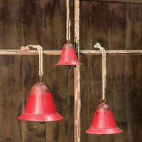 3/Set, Red Rustic Bells - The Fox Decor