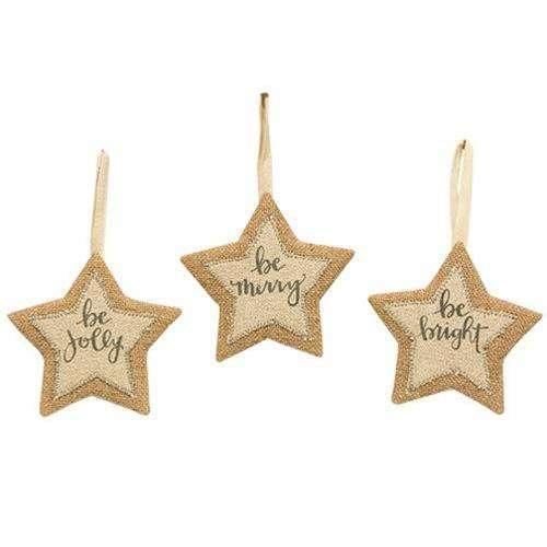 3/Set, Xmas Words Star Ornaments - The Fox Decor