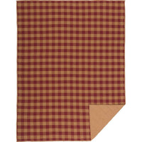 Thumbnail for Burgundy Check Quilt Coverlet VHC Brands twin