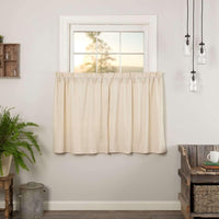 Simple Life Flax Natural Tier Curtain Set of 2 L36xW36 - The Fox Decor