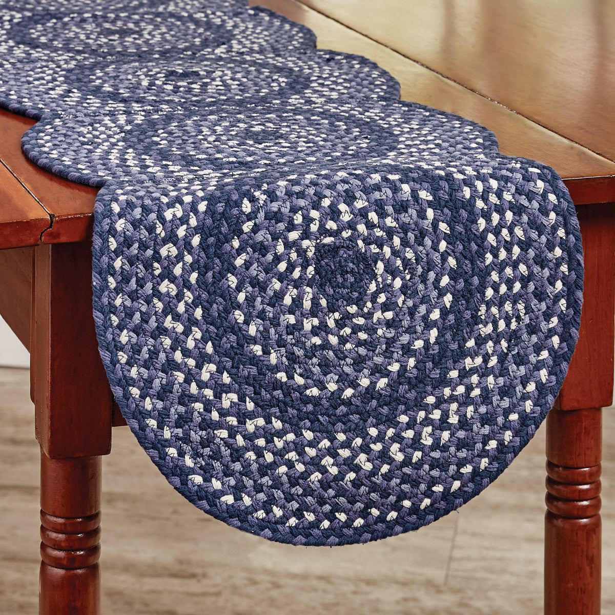 Bluestone Braided Table Runner 54" L Park Designs - The Fox Decor