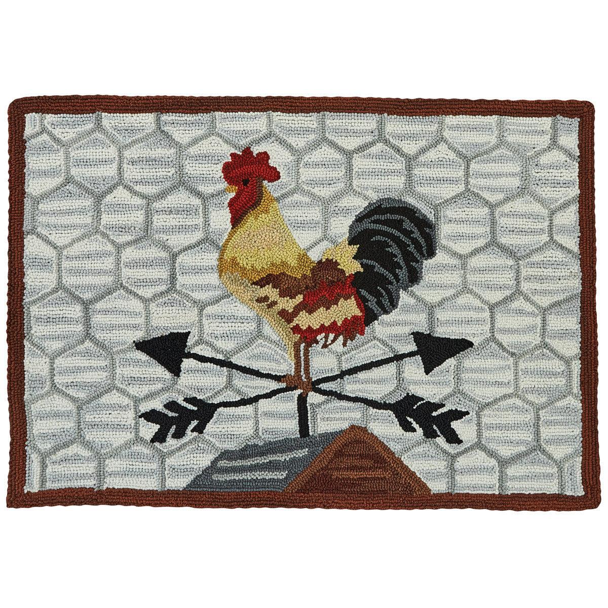 Break Of Day Rooster Hooked Rug 2'X3' - Park Designs - The Fox Decor