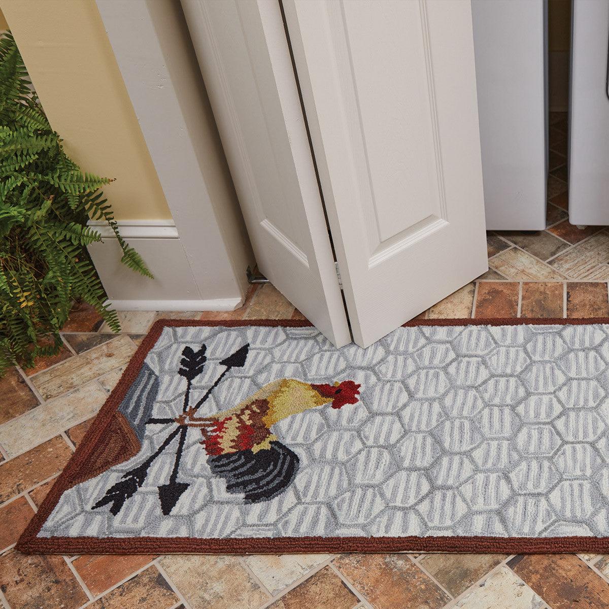 Break Of Day Rooster Hooked Rug Runner 2' x 6' - Park Designs - The Fox Decor